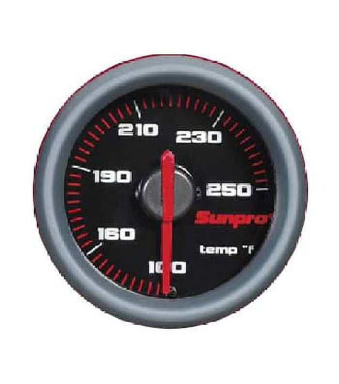 2" Mechanical Water / Oil Temperature Gauge Black / Aluminum Bezel