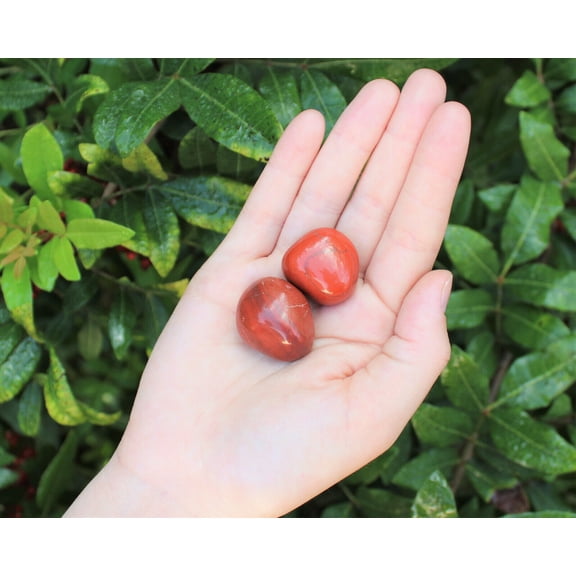2 Medium Red Jasper Tumbled Stone Crystal Healing Gemstone Tumble