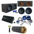 thumbnail image 1 of (2) Memphis Audio MOJO 610D4 10" 2200w Subwoofers+Sealed Box+Amp+Wires+ROCKMAT, 1 of 14