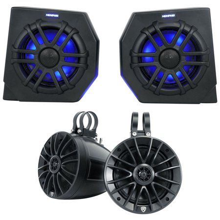 (2) Memphis CANAMDEF65FE 75w RMS Pods+Tower Speakers For 2018+ Can Am Defender
