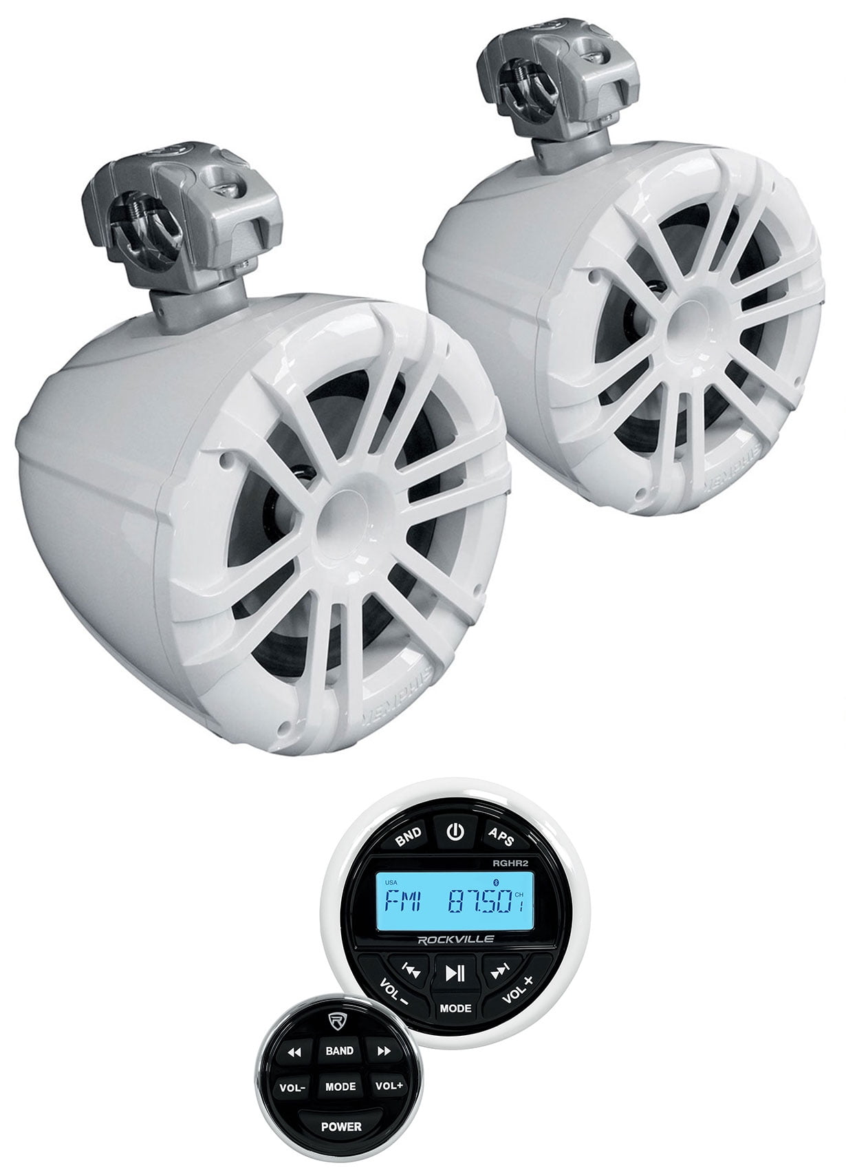 Lanzar Marine Wakeboard Speaker – 8” Waterproof Bluetooth – 1200W