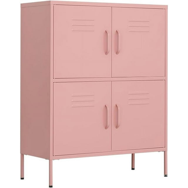 2 Mesh Door Metal Accent Storage for Bedroom Living Room