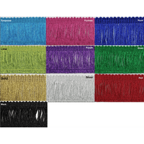 2" Metallic Chainette Fringe - 8 Yards Total - Many Color Options!