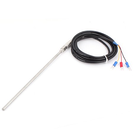 2 Meter Cable PT100 Thermocouple Temperature 5*200mm Sensor Probe