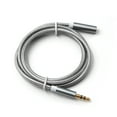 thumbnail image 1 of 2 Meter Grey Braided Sound Quality 3.5mm Car Stereo Aux Audio Cable Braided Cable, 1 of 5
