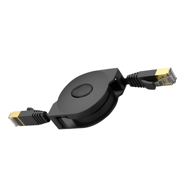 2-Meter RJ-45 Telescopic Network Cable for High-Speed Data Transfer PVC Material for Streaming and Online Work