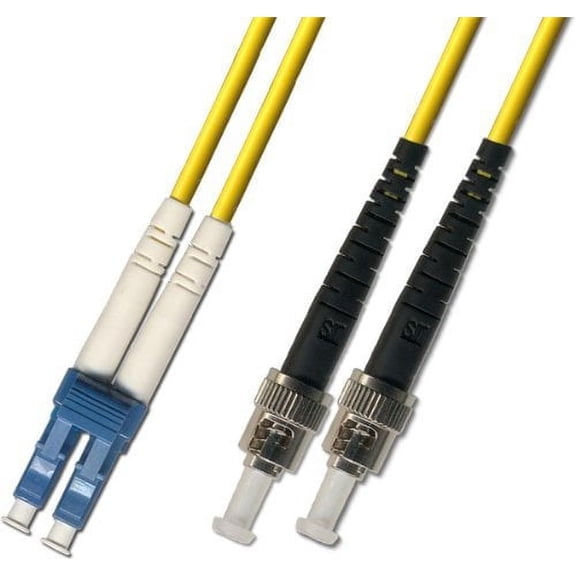 2 Meter Singlemode Duplex Fiber Optic Cable (9/125) - LC to ST - Yellow
