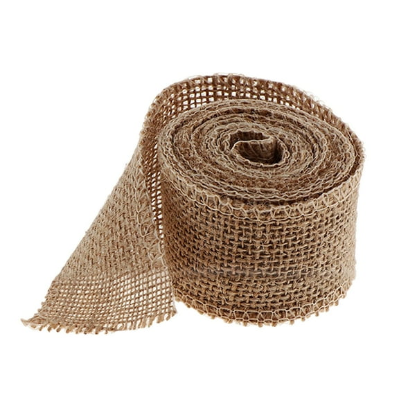 2 Meters Jute Burlap Hessian Ribbon s Tape Rustic for Wedding Craft 80mm