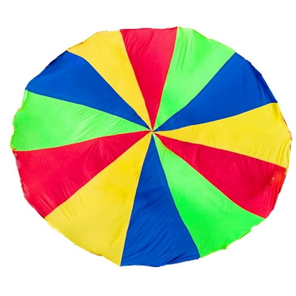 2 Meters Kids Parachute Game, Rainbow Cloth Game Colorful Mat with Handles, Kids Outdoor Game Blanket