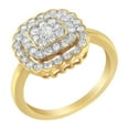thumbnail image 1 of 2 Micron 10K Yellow Gold plated Sterling Silver 3/4ct TDW Diamond Cocktail Ring (J-K,I2-I3), 1 of 6