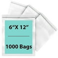 thumbnail image 1 of 2 Mil Clear Reclosable Zipper Poly Bags with Resealable Zip Top Lock -6 x 12- (1000 Bags), 1 of 7