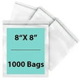 thumbnail image 1 of 2 Mil Clear Reclosable Zipper Poly Bags with Resealable Zip Top Lock -8 x 8- (1000 Bags), 1 of 7