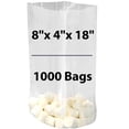 thumbnail image 1 of 2 Mil Expandable Gusseted Poly Bags LDPE - 8"X4"X18" & (1000 Bags), 1 of 7