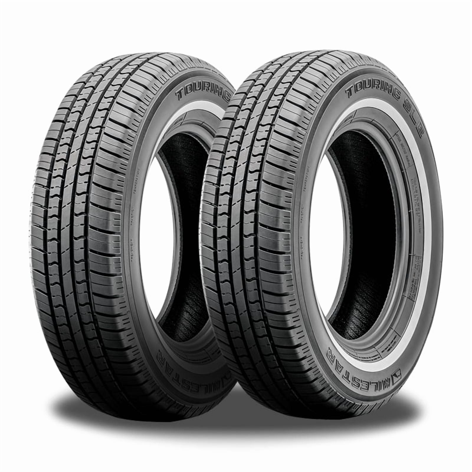 Milestar 2 Milestar MS775 P185/75R14 89S White Wall Stripe All Season Touring 40K Mileage 24000081 / 185/75/14 / 1857514 Simolary simolary.com