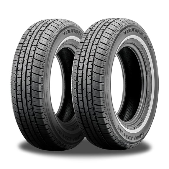 Milestar MS775 P205/75R15 97S Black White Wall Stripe All Season Touring Tire 40K Mileage M+S