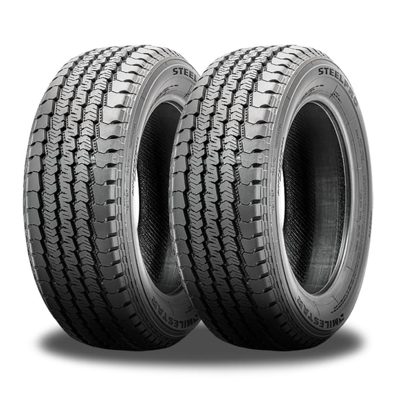 2 Milestar STEELPRO MS597S 195/75R16C 107/105R Commerical Van Fleet 8 PLY Tires 23112001 / 195/75/16 / 1957516