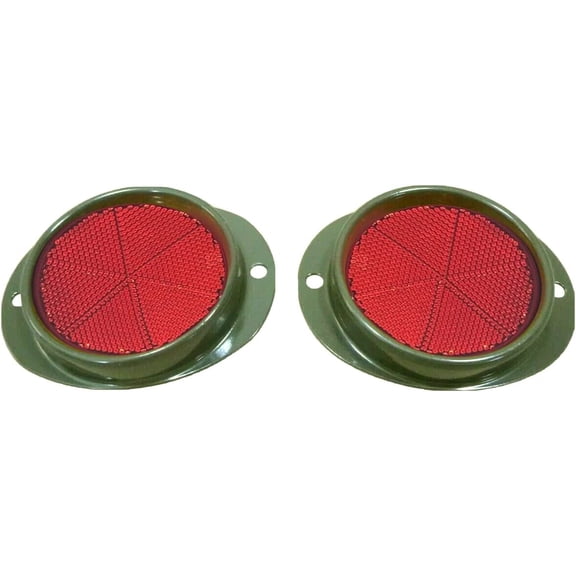 2 Military Vehicle Reflectors- Green/ Red lens