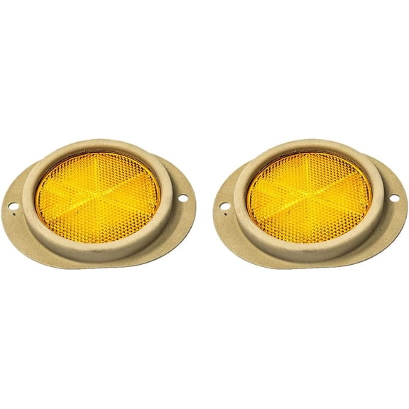 2 Military Vehicle Reflectors- Tan/ Amber lens