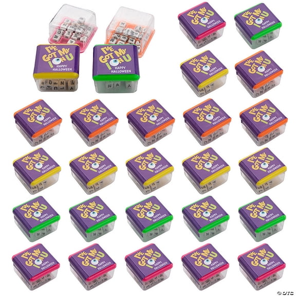 2" Mini Letter Plastic Brain Teaser Games with Handout Sticker for 12