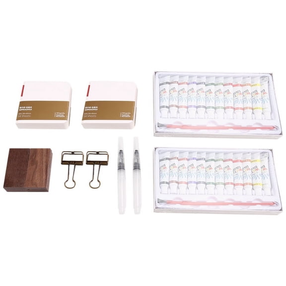 2 * Mini Painting Set-Wood Color