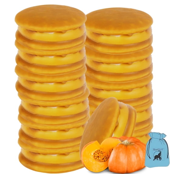 (2) Mini Pumpkin Spice Marshmallow Sandwich Cookies, 6 Count per Box, Soft Graham Cookie Layers with Fluffy Marshmallow Filling Seasonal Fall Snack