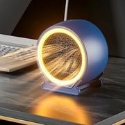 2 Mode Ceramic Space Heater - 1200W Small Floor Heater with Safety Features, Energy Efficient Fan Mode, Quiet & Fast Heating for Bedrooms & Offices, Durable ABS Material, 11-20㎡ Coverage, Blue