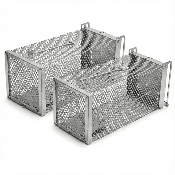 2 Mouse Cage Trap – Humane Live Capture, Reusable & Safe