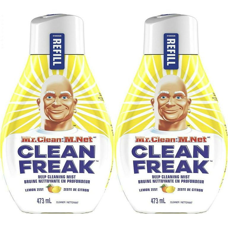 2-Pack) Mr CLEAN FREAK Bathroom DEEP CLEANING MIST Lemon Zest 16Oz (REFILL)