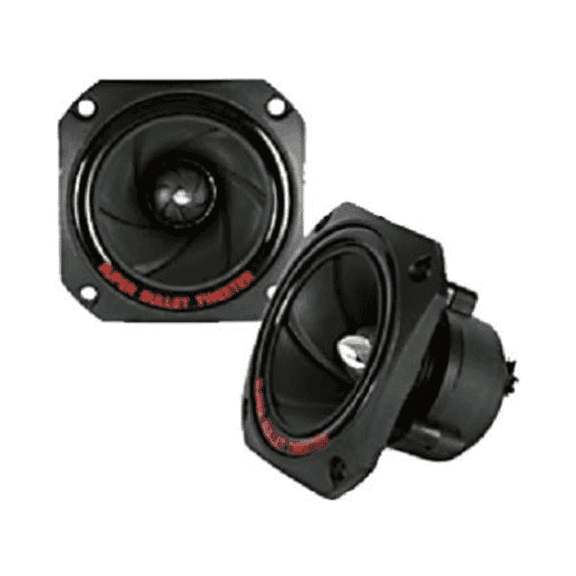 MR. DJ TWS400 Super Piezo Bullet Tweeters Pair, 400W Peak, 150W RMS, 4-8 Ohm, Black for Car Audio, PA & Home Speakers