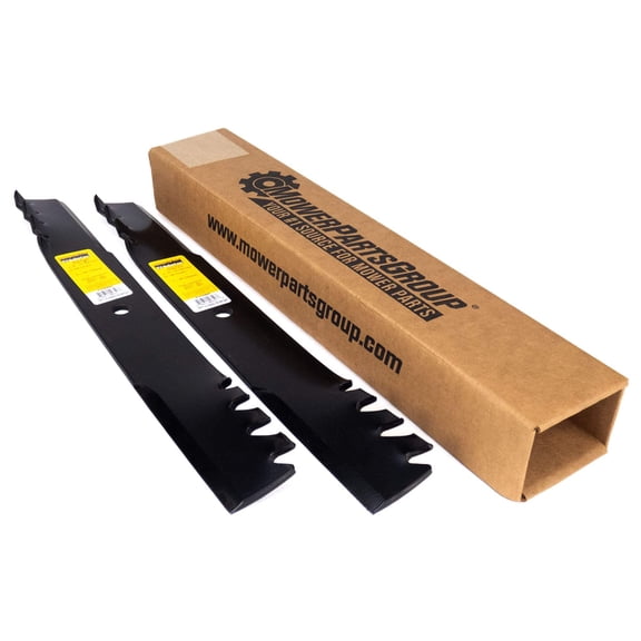 (2) Mulching Toothed Blades Fits Hustler FasTrak Raptor Dash 42" 794230