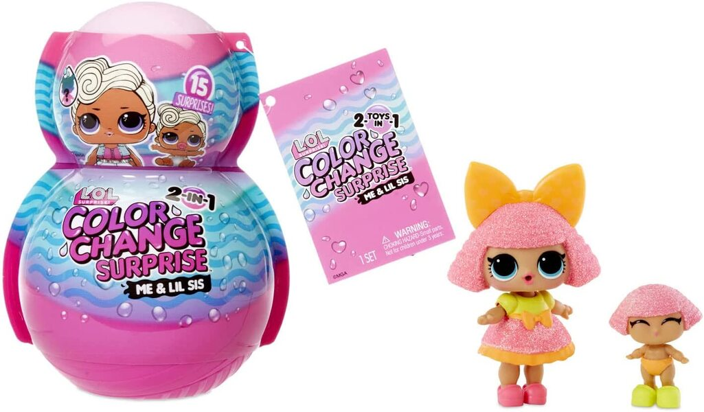 2-N-1 LOL Surprise Me & My Lil Sis Color Change Dolls, Great Gift for Kids  Children Ages 4 5 6+