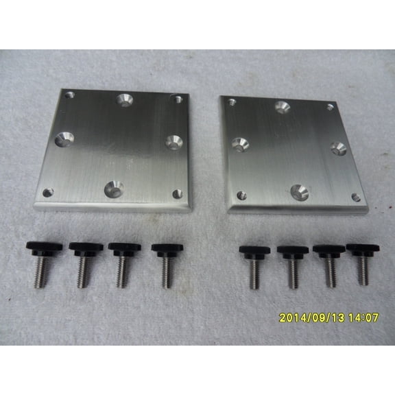 2 NEW PREMIUM 4X4 MOUNTING PLATES BIG JOHN STYLE WITH SS THUMB SCREWS