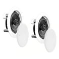 thumbnail image 1 of 2) NEW Pyle PDIC51RD 5.25 Inch Round White In Ceiling Wall Flush Speakers Pair, 1 of 5