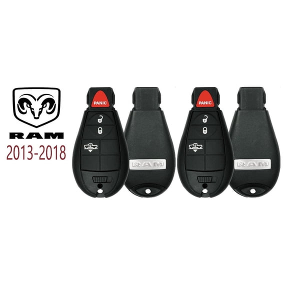 2 NEW RAM 2013 - 2018 Fobik Remote Key GQ4-53T W Air Suspension VLS