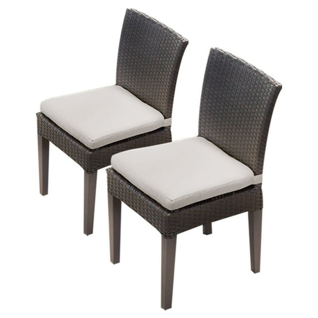 TK Classics Napa Outdoor Dining Side Chair with 2 Cushion Covers