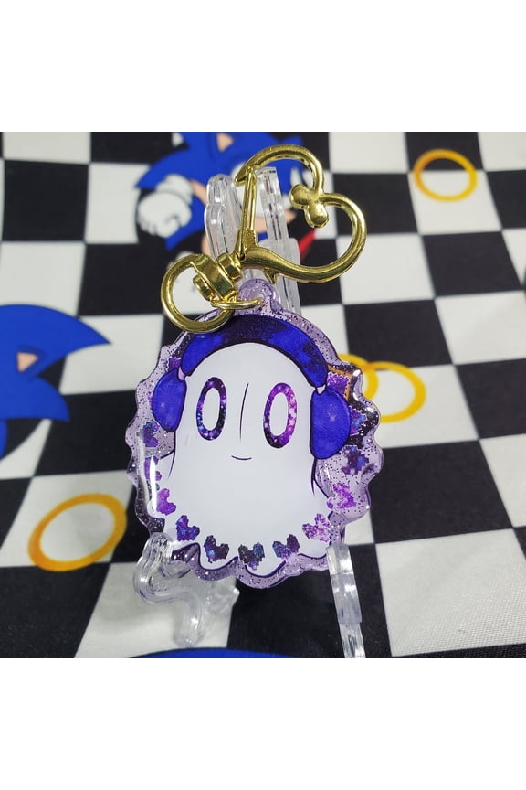 2" Napstablook Undertale DJ Ghost Acrylic Keychain Kiss Sandwich (1 keychain)
