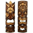 thumbnail image 1 of 2 Natural Hand Carved Tiki Masks 19 Inches, 1 of 1