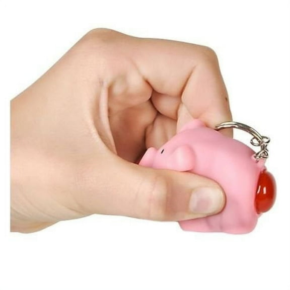 2" Naughty Pooping Pink Pig Farm Animal Keychain