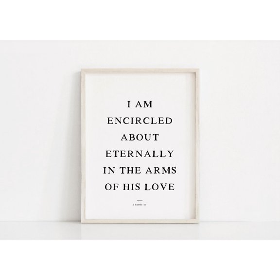 2 Nephi 1 15 Book Of Mormon Scripture LDS Christian Home Wall Art Decor, Unframed Paper Poster 8x10in