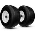thumbnail image 1 of Horseshoe 2 New Commercial-grade 13x6.50-6 Flat-Free Lawn Mower Smooth Tires with Steel Rim for Lawn Mower (Deck 36"-68") & Garden Tractor 136506 ---Hub Length 4"-7.1"---Bore φ5/8", 1 of 8