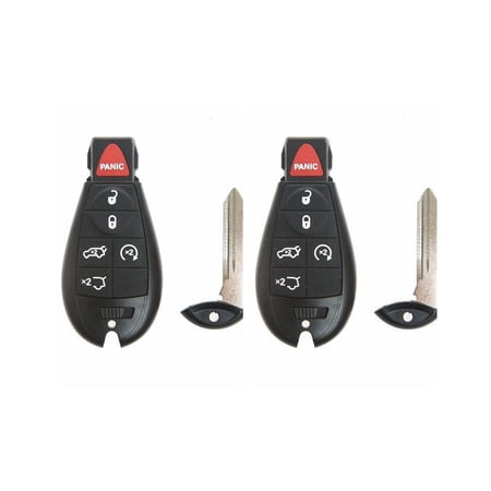 2 New 6 Button Replacement remote For Jeep 2008-2010 Commander Fobik M3N5WY783X or IYZCO1C