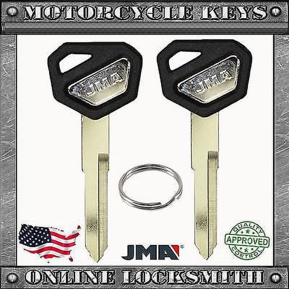 2 New Black Uncut Key For Kawasaki Motorcycles KW15 | KAW-7.P- Free Shipping