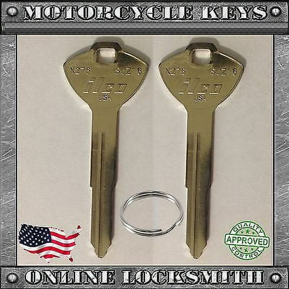 2 New Black Uncut Key For Suzuki Motorcycles Codes:A6001-A7000 - SUZ16 / X276