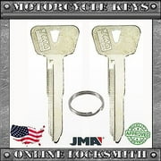 2 New Blank Key For Yamaha Motorcycles Lock Codes A7001-A8500 KEYWAY YM63