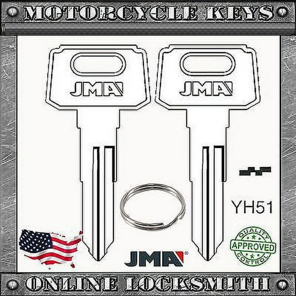2 New Blank Key For Yamaha & Suzuki Motorcycles Codes: F32010-F79897 - YH51