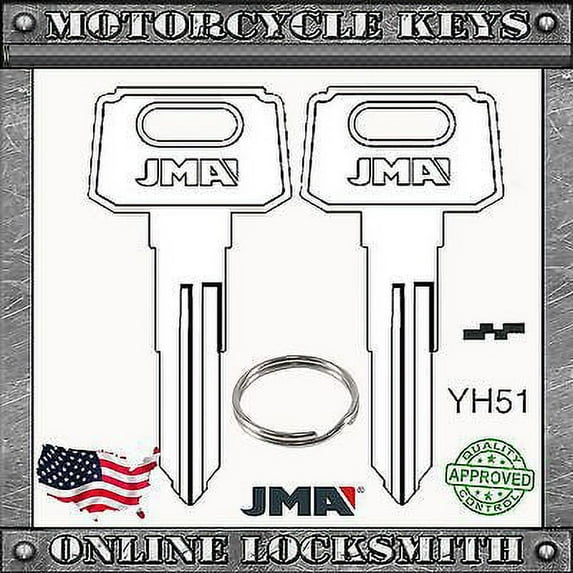 2 New Blank Keys For Yamaha & Suzuki Motorcycles Codes: F32010-F79897 - Yh51