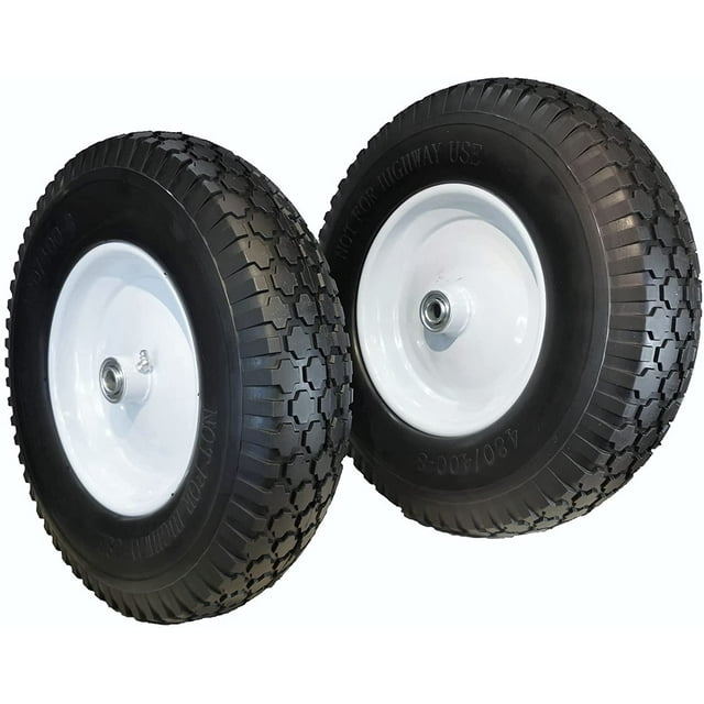 2 New HORSESHOE 4.80/4.008 FlatFree Wheelbarrow Cart 16" Universal