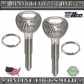 2 New Ilco Keys For Hyundai Accent 1995-1999 - Blank HY13 / X235