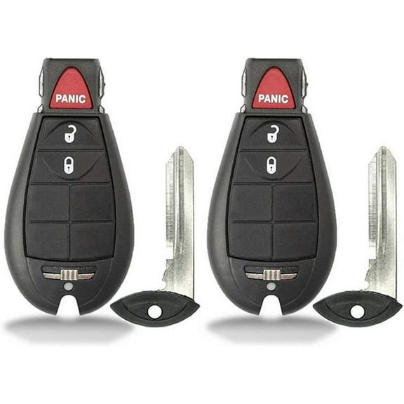 2 New Keyless Entry 3 Buttons Remote Start Car Key Fob M3N5WY783X, 56046707AE for Chrysler Town Country Challenger Charger Durango Grand Caravan Journey & Ram