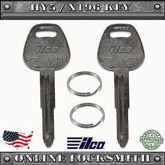2 New Keys For Hyundai & Mitsubishi Vehicles Replacement Uncut Blade- X196 / HY5
